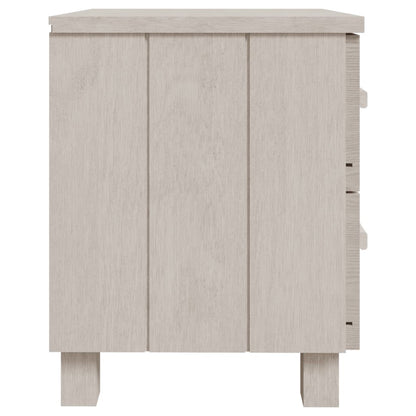 vidaXL Nachttische HAMAR 2 Stk. Weiß 40x35x44,5 cm Massivholz