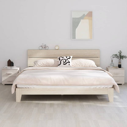 vidaXL Nachttische HAMAR 2 Stk. Weiß 40x35x44,5 cm Massivholz