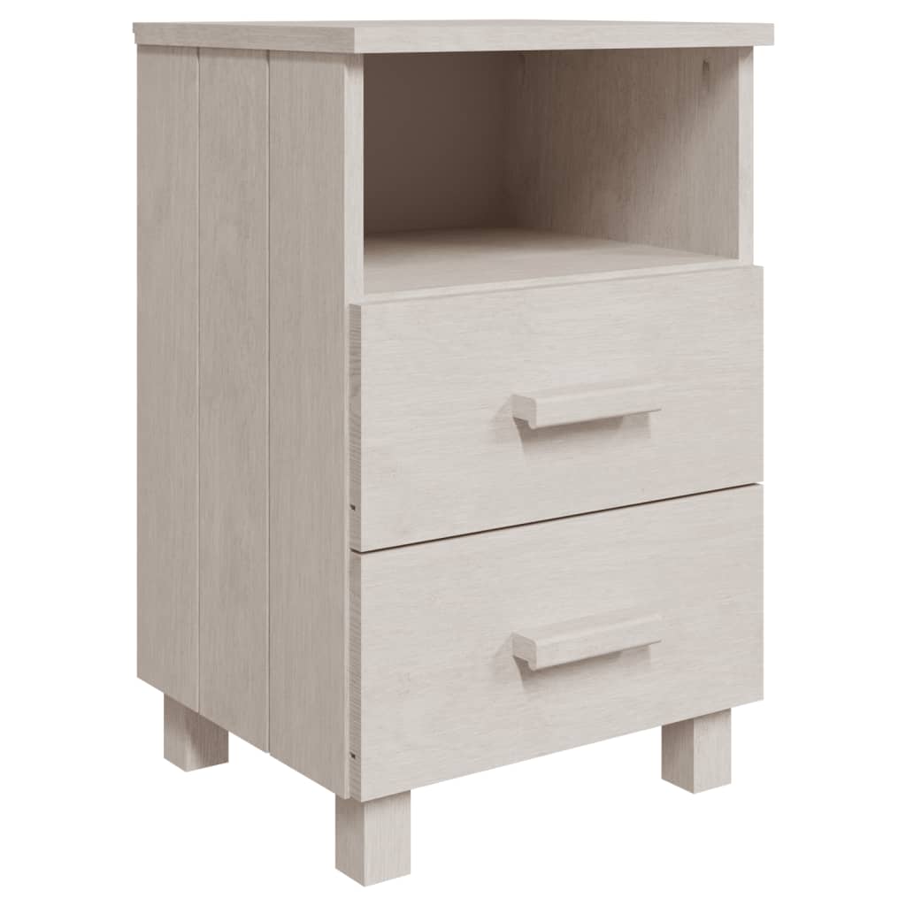 vidaXL Nachttisch HAMAR Weiß 40x35x62 cm Massivholz Kiefer
