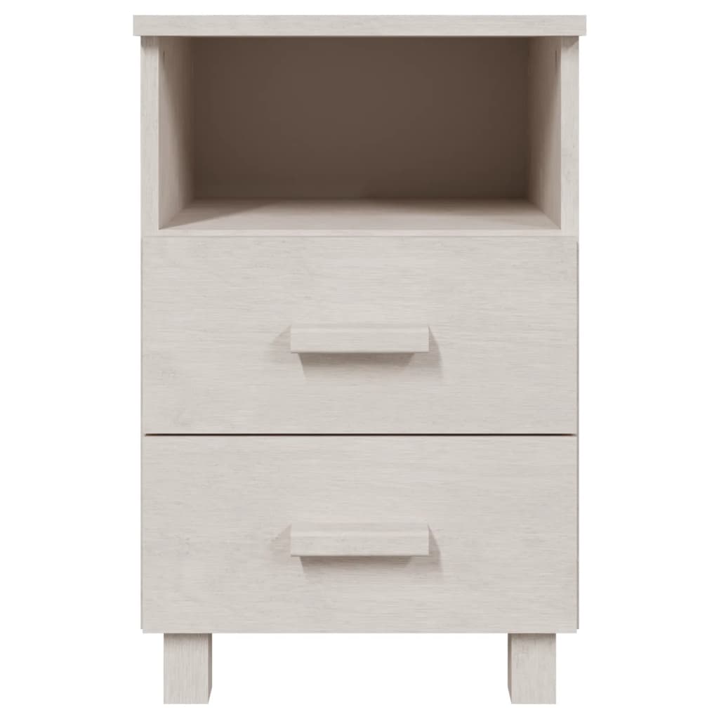 vidaXL Nachttisch HAMAR Weiß 40x35x62 cm Massivholz Kiefer