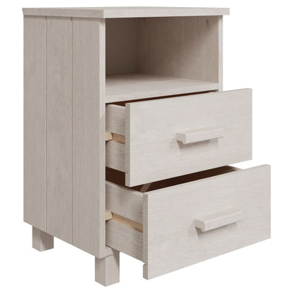 vidaXL Nachttisch HAMAR Weiß 40x35x62 cm Massivholz Kiefer