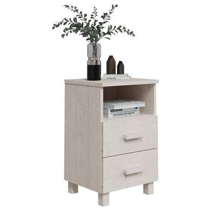 vidaXL Nachttisch HAMAR Weiß 40x35x62 cm Massivholz Kiefer