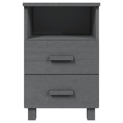 vidaXL Nachttisch HAMAR Dunkelgrau 40x35x62 cm Massivholz Kiefer