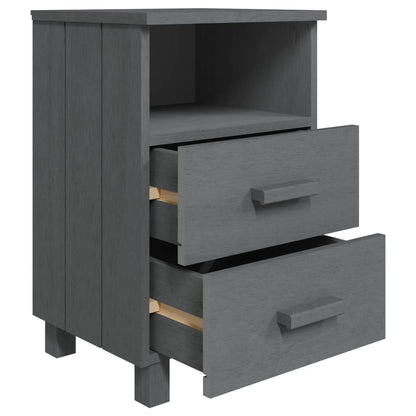 vidaXL Nachttisch HAMAR Dunkelgrau 40x35x62 cm Massivholz Kiefer