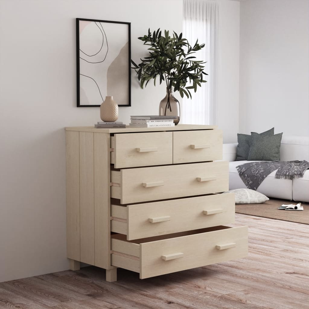 vidaXL Sideboard HAMAR Honigbraun 79x40x80 cm Massivholz Kiefer