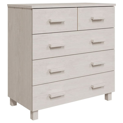 vidaXL Sideboard HAMAR Weiß 79x40x80 cm Massivholz Kiefer