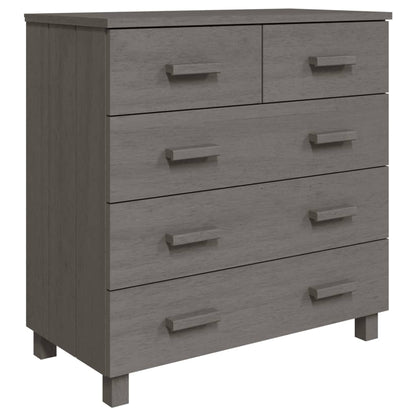 vidaXL Buffet HAMAR Gris clair 79x40x80 cm Bois de pin massif