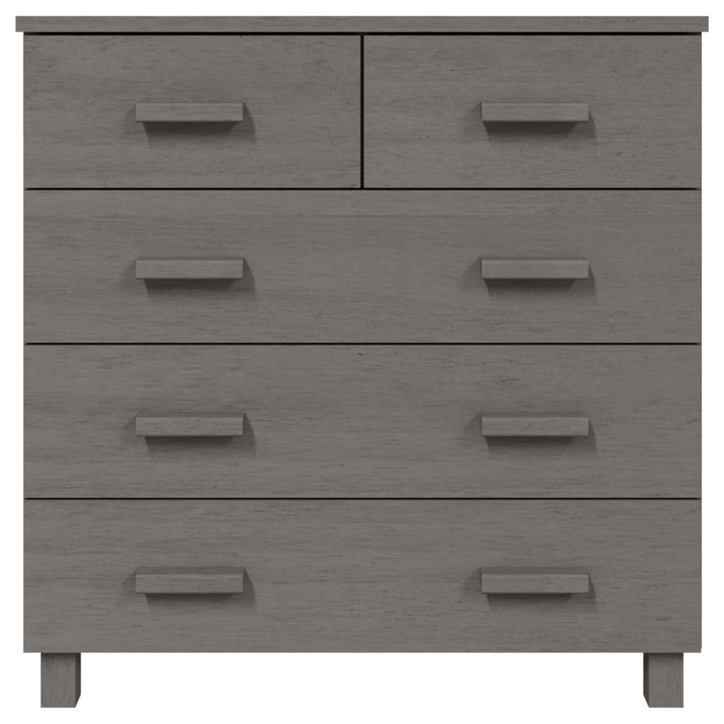 vidaXL Buffet HAMAR Gris clair 79x40x80 cm Bois de pin massif