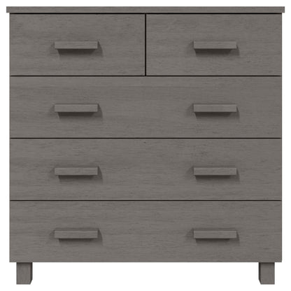 vidaXL Buffet HAMAR Gris clair 79x40x80 cm Bois de pin massif