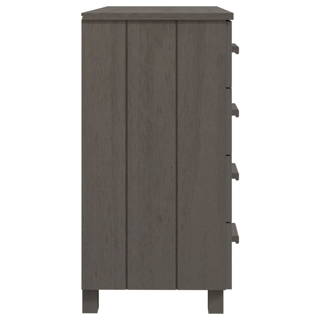 vidaXL Buffet HAMAR Gris clair 79x40x80 cm Bois de pin massif