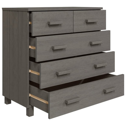 vidaXL Buffet HAMAR Gris clair 79x40x80 cm Bois de pin massif