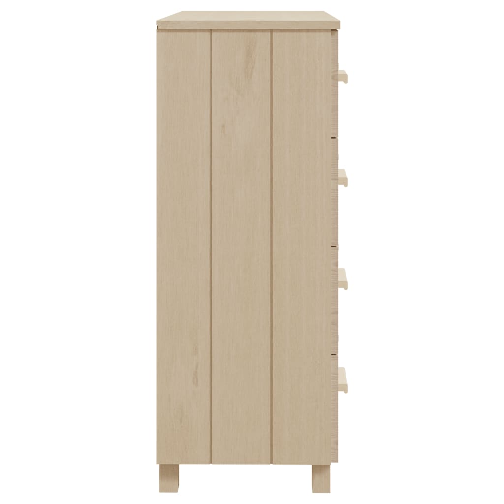 vidaXL Bahut HAMAR marron miel 79x40x103,5 cm en pin massif