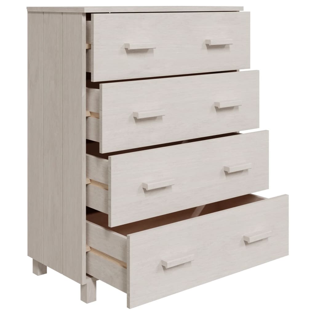 vidaXL Buffet HAMAR Blanc 79x40x103,5 cm Bois de pin massif