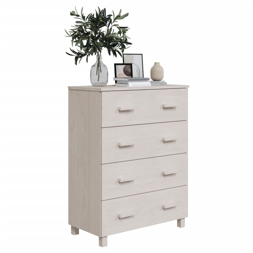 vidaXL Buffet HAMAR Blanc 79x40x103,5 cm Bois de pin massif