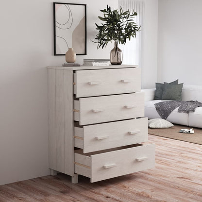 vidaXL Buffet HAMAR Blanc 79x40x103,5 cm Bois de pin massif