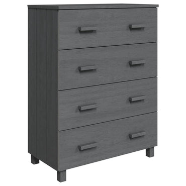 vidaXL Buffet HAMAR gris foncé 79x40x103,5 cm bois de pin massif
