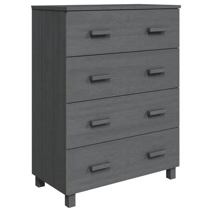 vidaXL Buffet HAMAR gris foncé 79x40x103,5 cm bois de pin massif