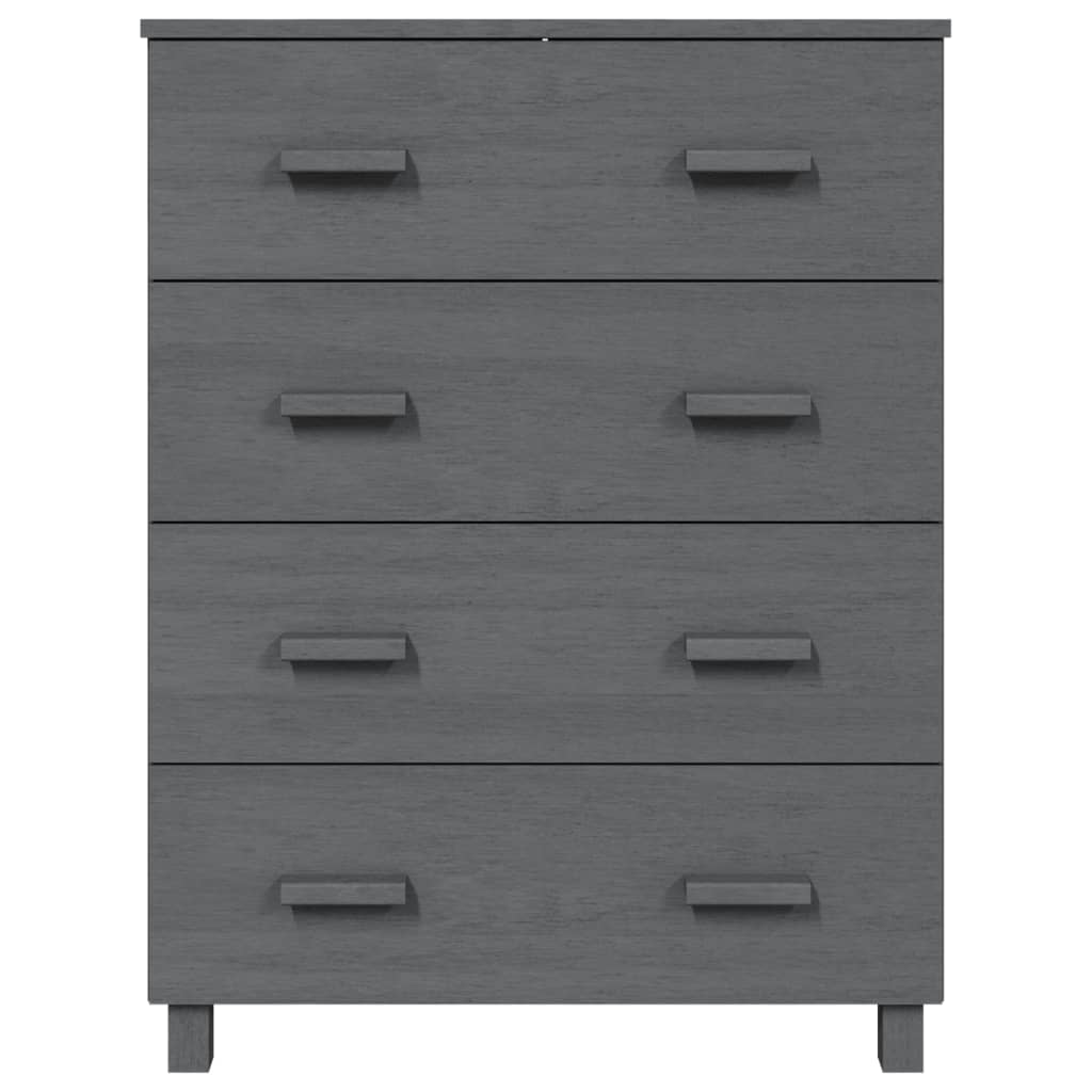 vidaXL Buffet HAMAR gris foncé 79x40x103,5 cm bois de pin massif