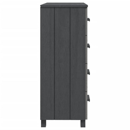 vidaXL Buffet HAMAR gris foncé 79x40x103,5 cm bois de pin massif