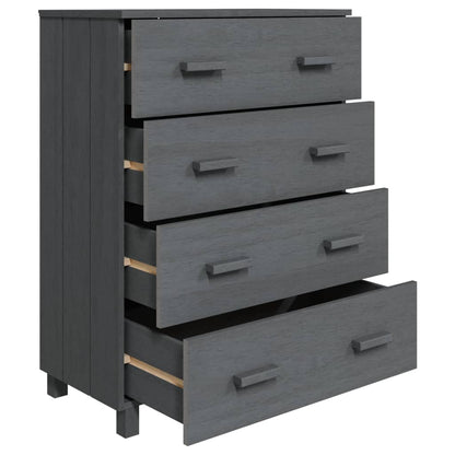 vidaXL Buffet HAMAR gris foncé 79x40x103,5 cm bois de pin massif