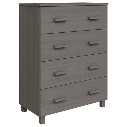 vidaXL Buffet HAMAR Gris clair 79x40x103,5 cm Bois de pin massif