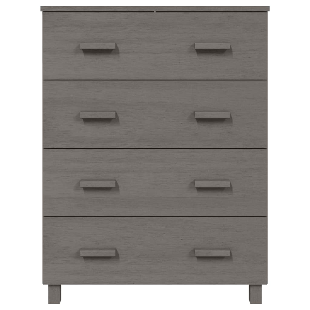 vidaXL Buffet HAMAR Gris clair 79x40x103,5 cm Bois de pin massif