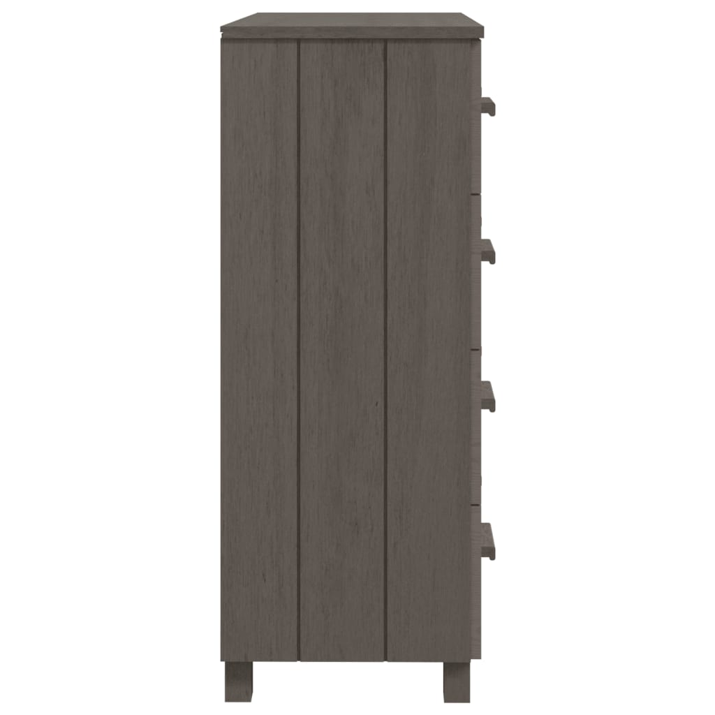 vidaXL Buffet HAMAR Gris clair 79x40x103,5 cm Bois de pin massif