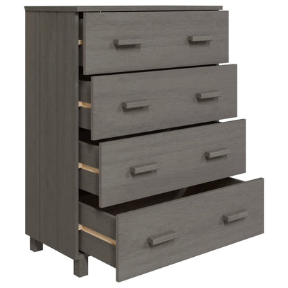 vidaXL Buffet HAMAR Gris clair 79x40x103,5 cm Bois de pin massif