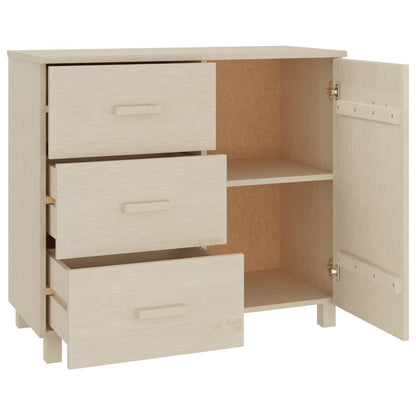 vidaXL Buffet HAMAR marron miel 90x40x80 cm bois de pin massif