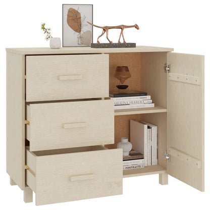 vidaXL Buffet HAMAR marron miel 90x40x80 cm bois de pin massif