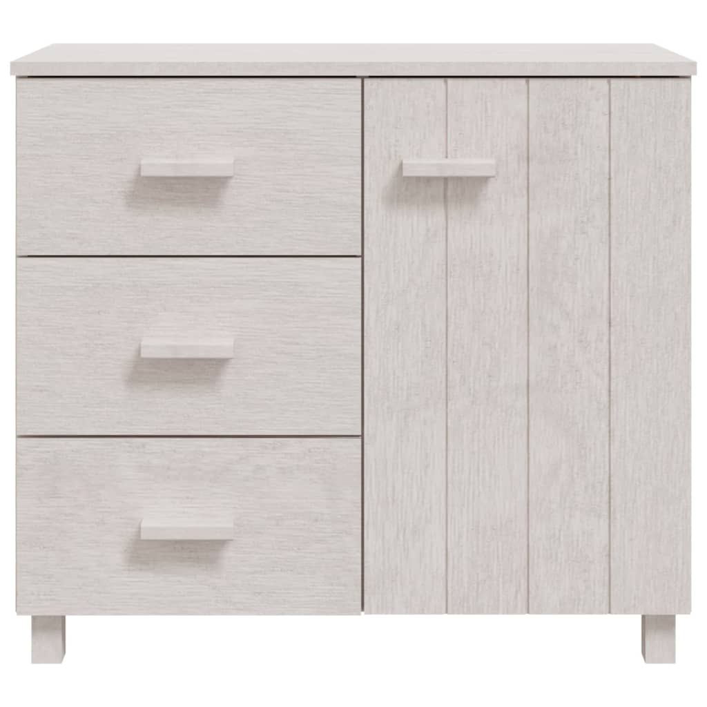 vidaXL Commode HAMAR Blanc 90x40x80 cm Bois de pin massif