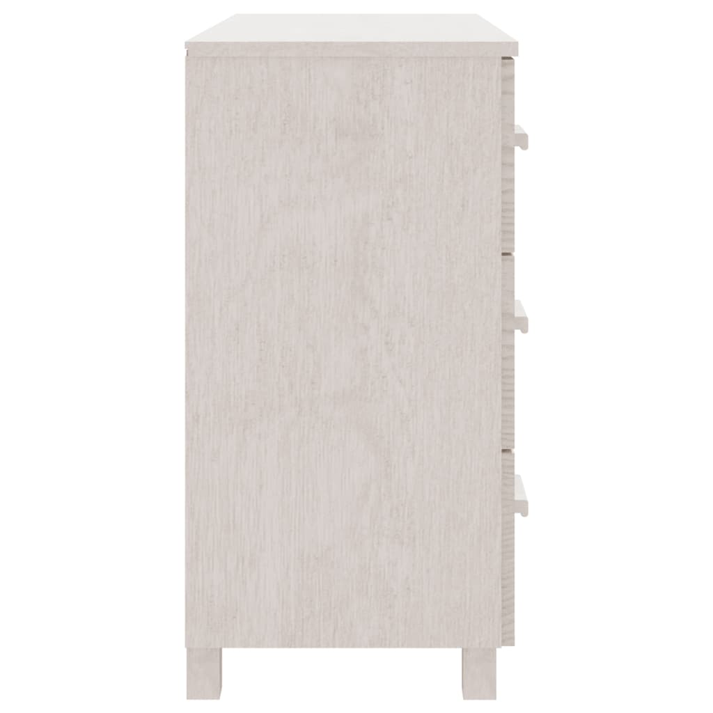 vidaXL Commode HAMAR Blanc 90x40x80 cm Bois de pin massif