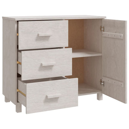 vidaXL Commode HAMAR Blanc 90x40x80 cm Bois de pin massif