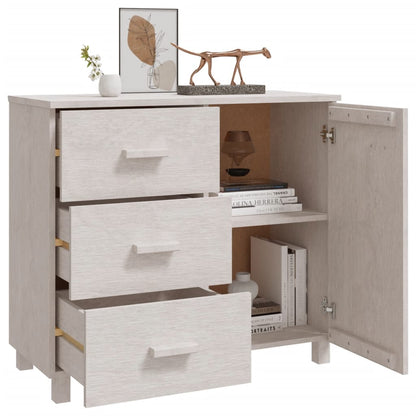 vidaXL Commode HAMAR Blanc 90x40x80 cm Bois de pin massif