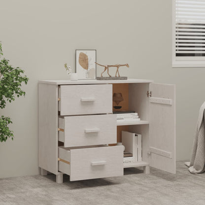 vidaXL Commode HAMAR Blanc 90x40x80 cm Bois de pin massif
