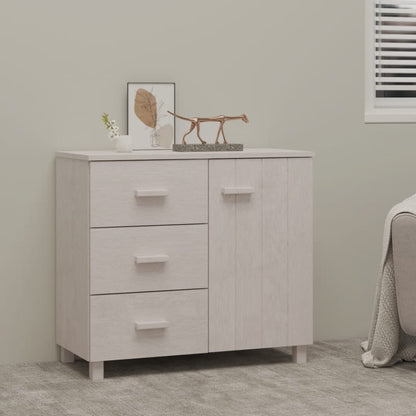 vidaXL Commode HAMAR Blanc 90x40x80 cm Bois de pin massif