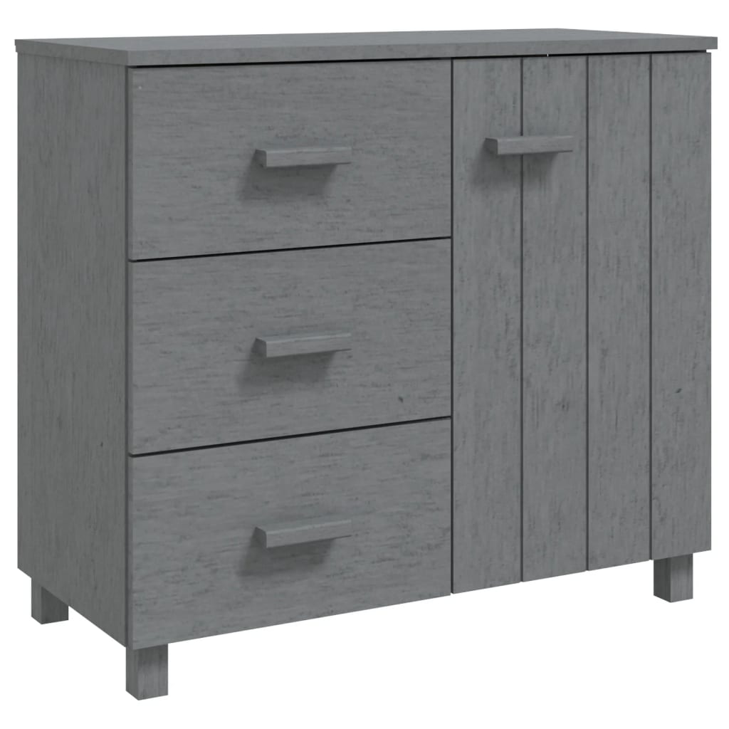 vidaXL Buffet HAMAR Gris foncé 90x40x80 cm Bois de pin massif