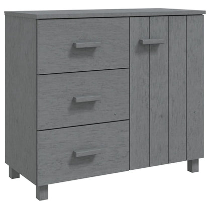 vidaXL Buffet HAMAR Gris foncé 90x40x80 cm Bois de pin massif
