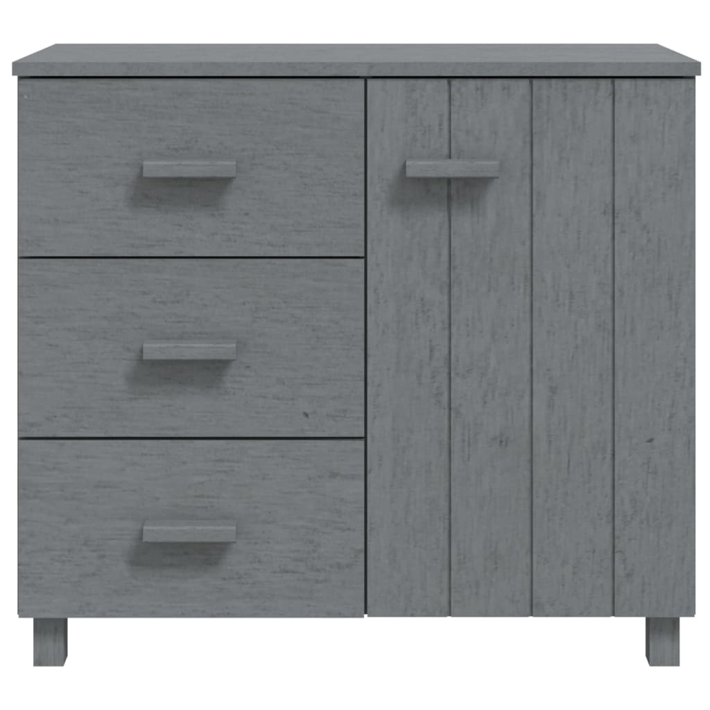 vidaXL Buffet HAMAR Gris foncé 90x40x80 cm Bois de pin massif
