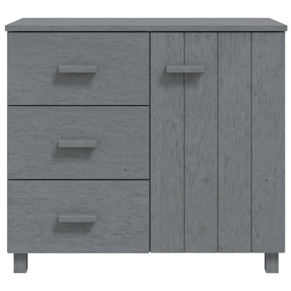 vidaXL Buffet HAMAR Gris foncé 90x40x80 cm Bois de pin massif