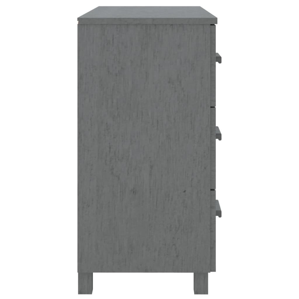 vidaXL Buffet HAMAR Gris foncé 90x40x80 cm Bois de pin massif