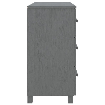 vidaXL Buffet HAMAR Gris foncé 90x40x80 cm Bois de pin massif