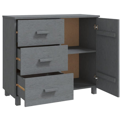vidaXL Buffet HAMAR Gris foncé 90x40x80 cm Bois de pin massif