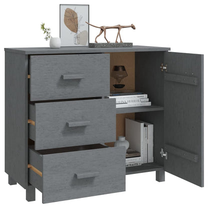 vidaXL Buffet HAMAR Gris foncé 90x40x80 cm Bois de pin massif