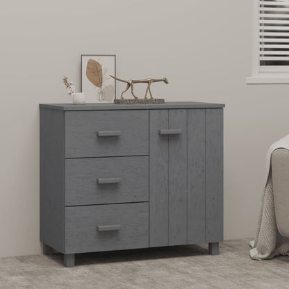 vidaXL Buffet HAMAR Gris foncé 90x40x80 cm Bois de pin massif