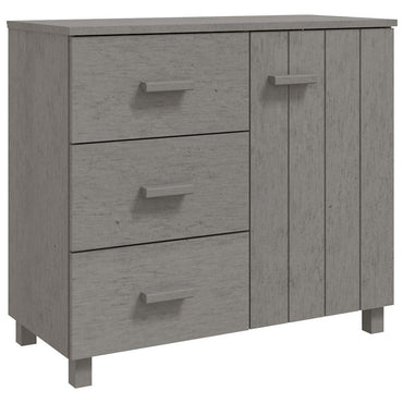 vidaXL Buffet HAMAR Gris clair 90x40x80 cm Bois de pin massif