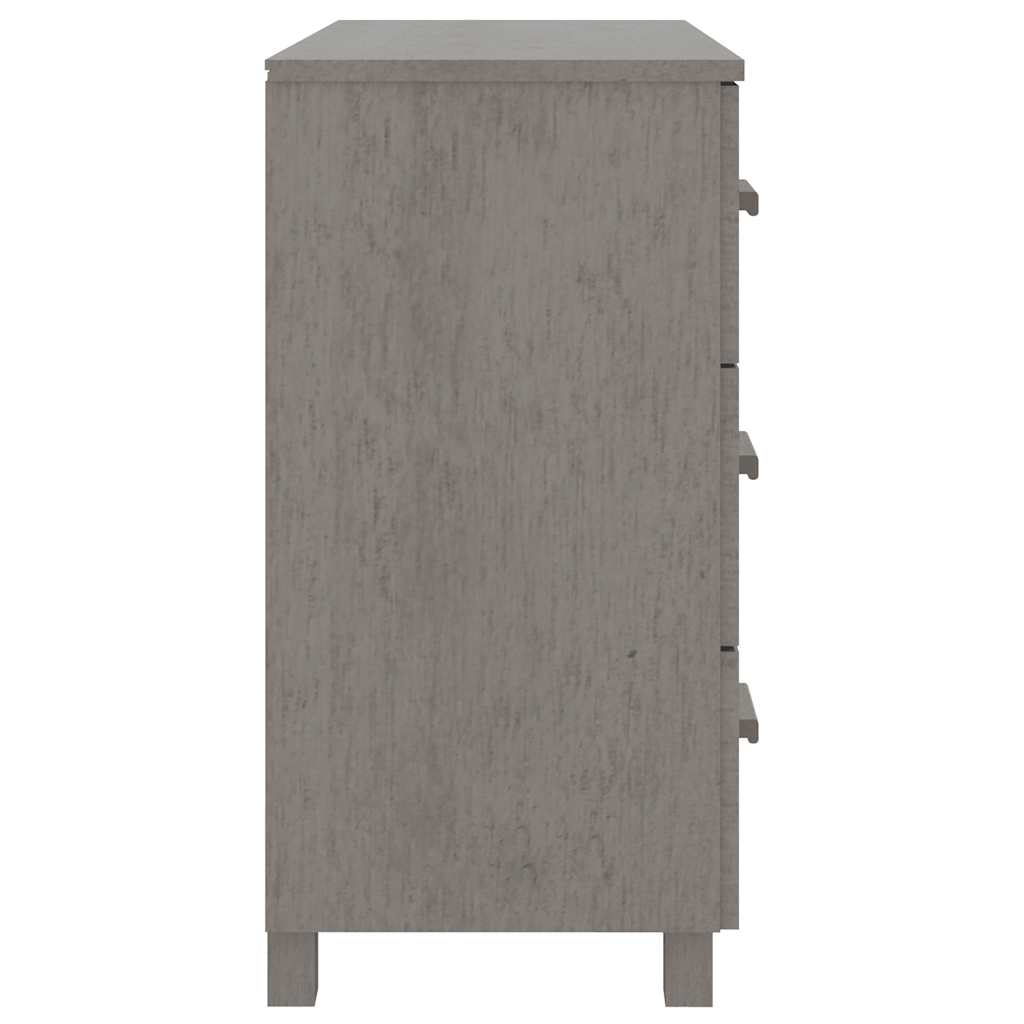 vidaXL Buffet HAMAR Gris clair 90x40x80 cm Bois de pin massif