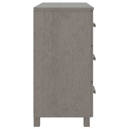 vidaXL Buffet HAMAR Gris clair 90x40x80 cm Bois de pin massif