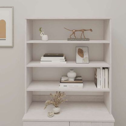 vidaXL Partie supérieure de buffet HAMAR blanc 90x30x100 cm bois massif
