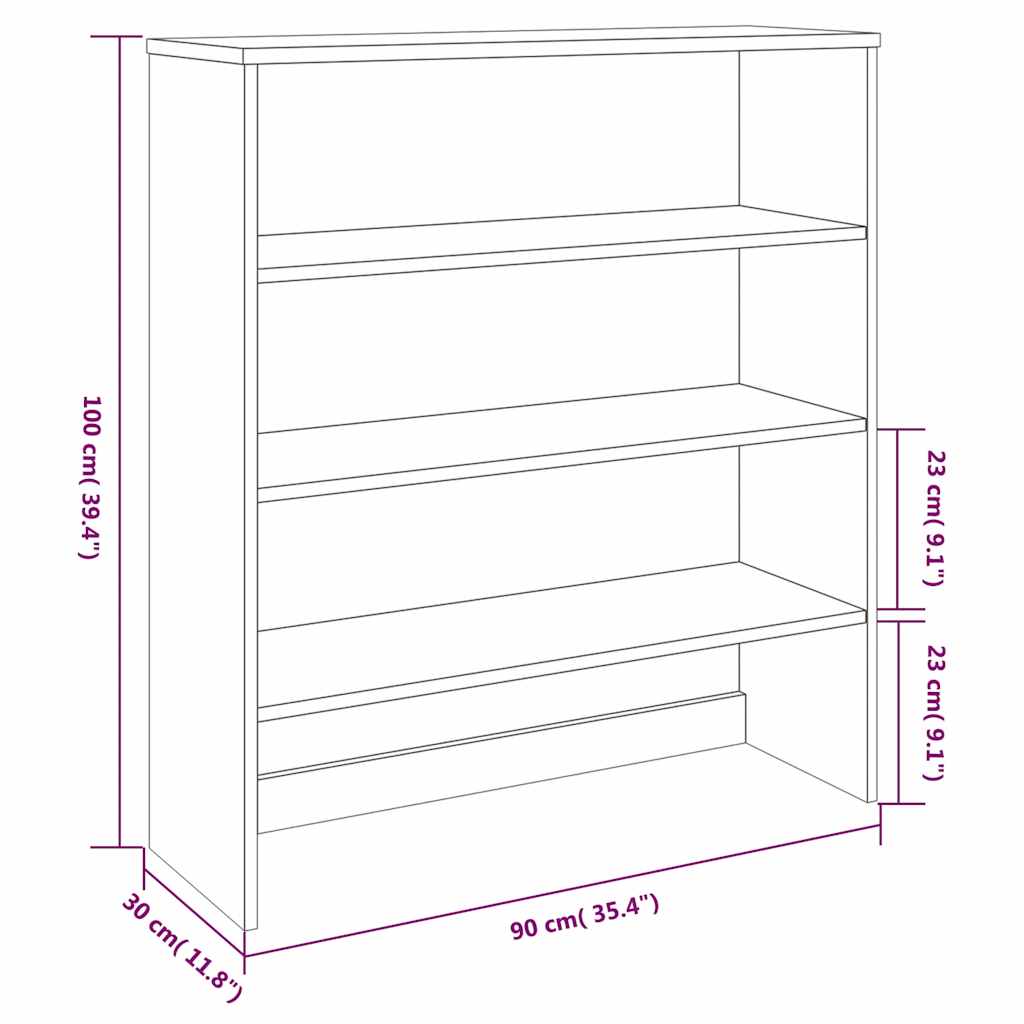 vidaXL Partie supérieure de buffet HAMAR blanc 90x30x100 cm bois massif